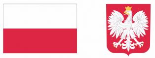 Flaga Polski i Godło RP